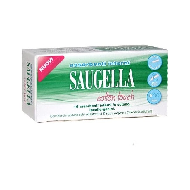 Saugella Cotton Touch Assorbenti Interni Mini 16 Pezzi Taglio Prezzo