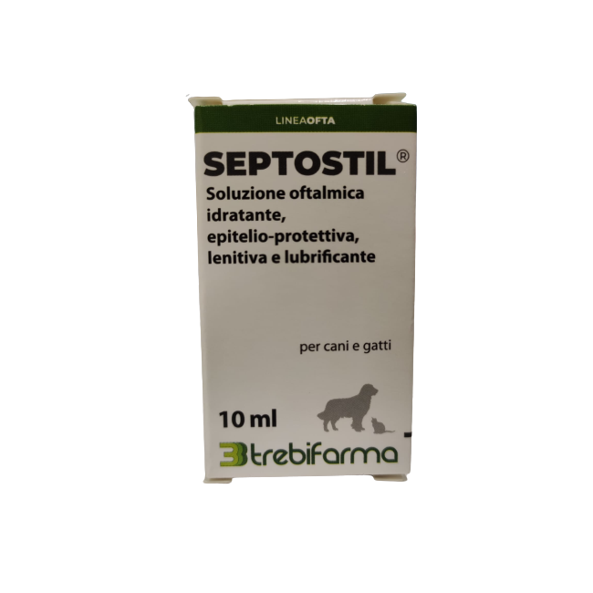Septostil Soluzione Oftalmica Idratante Epitelio Protettiva Lenitiva Lubrificante Per Cani E Gatti 10 Ml