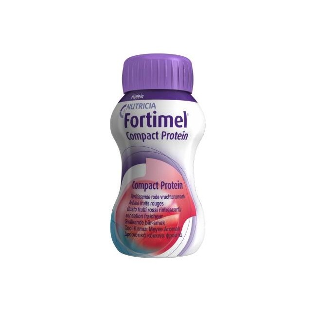 Nutricia Fortimel Compact Protein Gusto Frutti Rossi Rinfrescanti 4 Bottiglie Da 125 Ml