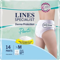 Pannolone Per Incontinenza Lines Specialist Derma Pants Plus M 14 Pezzi