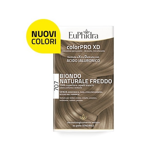 Euphidra Colorpro Xd 707 Biondo Naturale F Colore + Attivante + Balsamo + Cuffia + Guanti