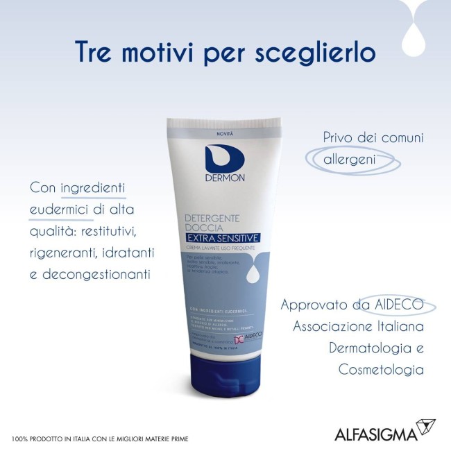 Dermon Detergente Doccia Extrasensitive Crema Lavante Uso Frequente 250 Ml Dermon Detergente Doccia Extrasensitive Crema Lavante Uso Frequente 250 Ml