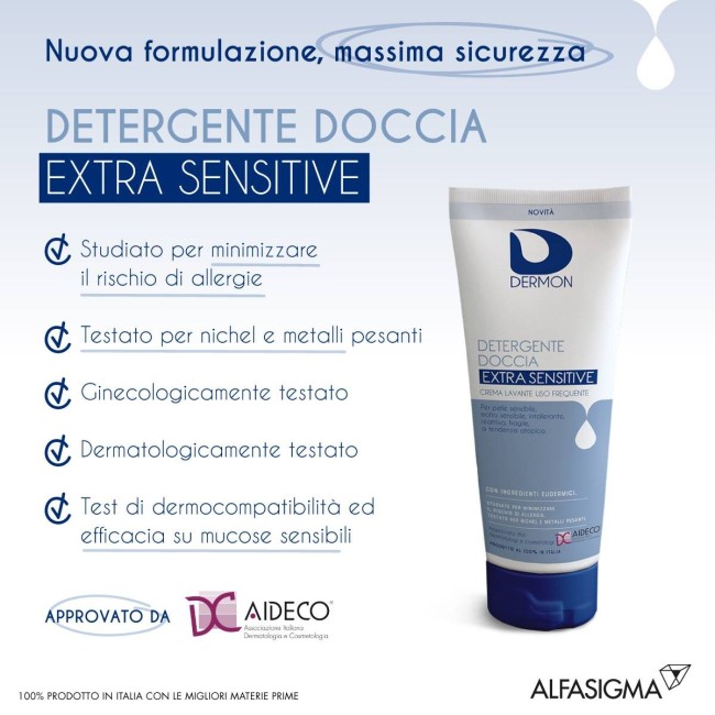 Dermon Detergente Doccia Extrasensitive Crema Lavante Uso Frequente 250 Ml Dermon Detergente Doccia Extrasensitive Crema Lavante Uso Frequente 250 Ml