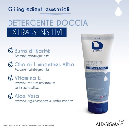 Dermon Detergente Doccia Extrasensitive Crema Lavante Uso Frequente 250 Ml Dermon Detergente Doccia Extrasensitive Crema Lavante Uso Frequente 250 Ml