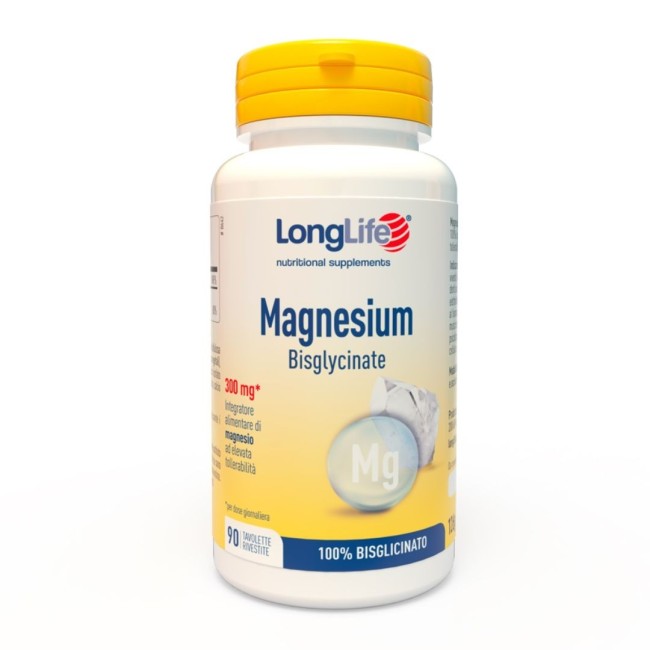 Longlife Magnesium Bisglycinate 90 Tavolette Longlife Magnesium Bisglycinate 90 Tavolette