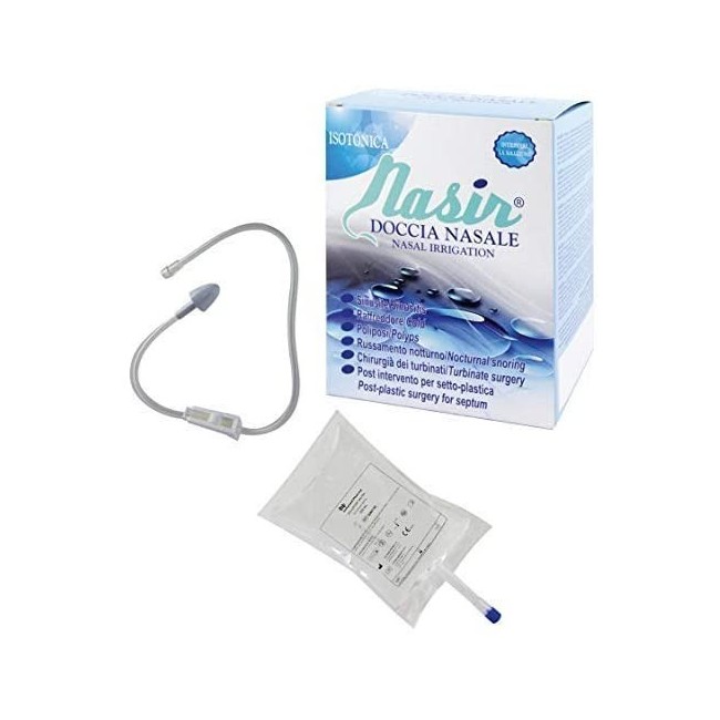 Nasir Doccia Nasale Con Soluzione Fisiologica Isotonica 10 Sacche 250 Ml + 1 Blister