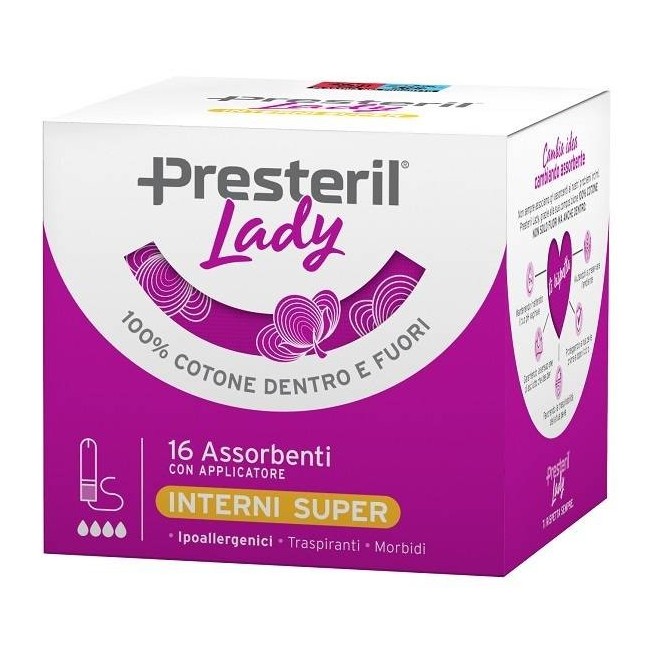 Presteril Lady Assorbente Interno Compact Super Plus 16 Pezzi