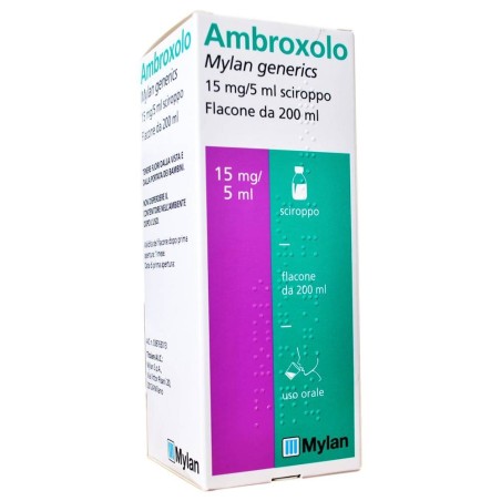 Ambroxolo Sciroppo 200 Ml 15 Mg/5 Ml Ambroxolo Sciroppo 200 Ml 15 Mg/5 Ml