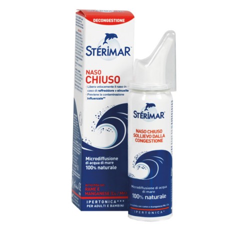 Sterimar Ipertonico Naso Chiuso Rame E Manganese Spray 50 Ml