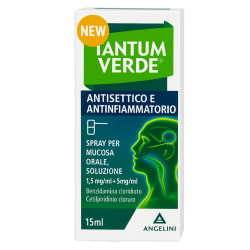 TANTUM VERDE ANTISETTICO E ANTINFIAMMATORIO*spray mucosa orale 1 flacone 15 ml 1,5 mg/ml + 5 mg/ml
