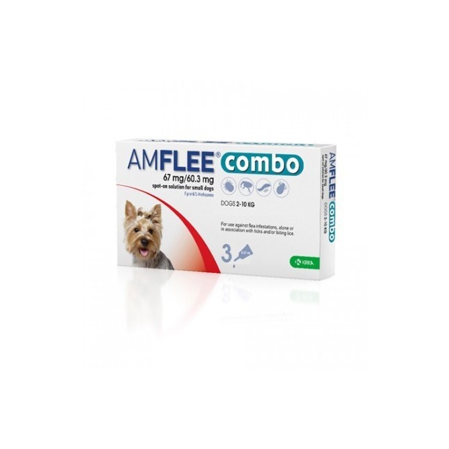 AMFLEE COMBO*spot-on soluz 3 pipette 0,67 ml 67 mg + 60,3 mgcani da 2 a 10 Kg