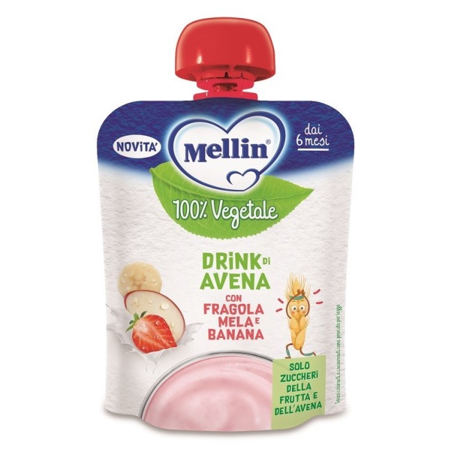 MELLIN POUCH AVENA MELA FRAGOLA BANANA 90 G MELLIN POUCH AVENA MELA FRAGOLA BANANA 90 G