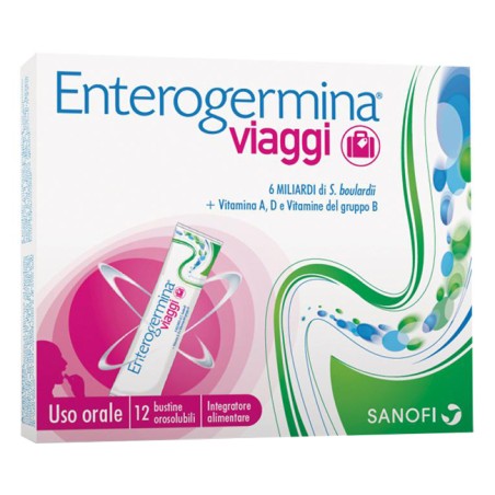 Enterogermina Viaggi 12 Bustine Orosolubili Confezione Standard