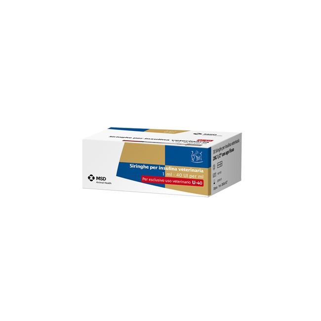 Siringa Insulina Uso Veterinario Msd-ah 30 Siringhe 40 Ui/ml