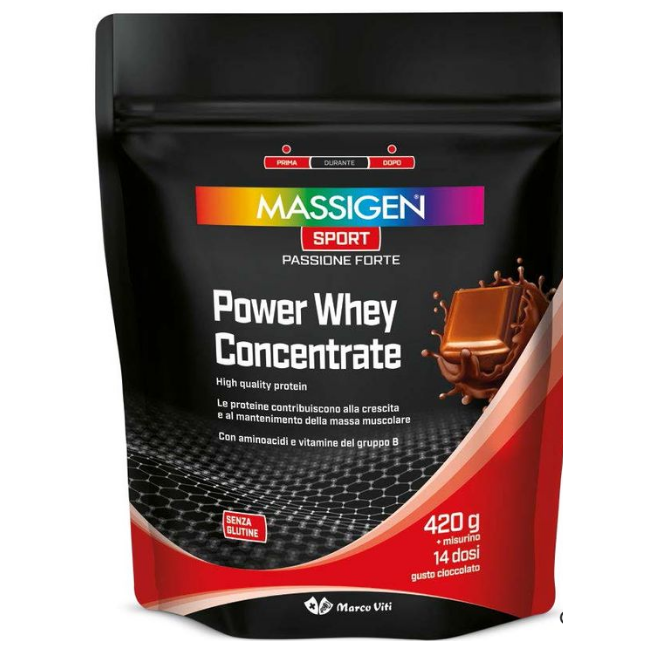 MASSIGEN SPORT POWER WHEY CONCENTRATE CIOCCOLATO 420 G