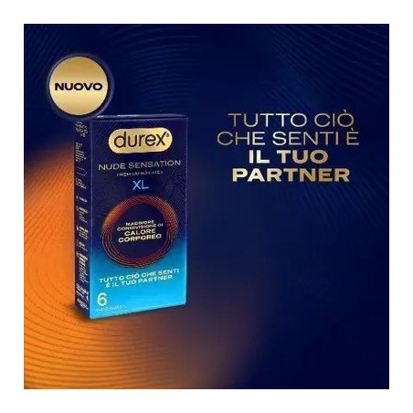 PRESERVATIVO DUREX NUDE SENSATION XL 6 PEZZI PRESERVATIVO DUREX NUDE SENSATION XL 6 PEZZI