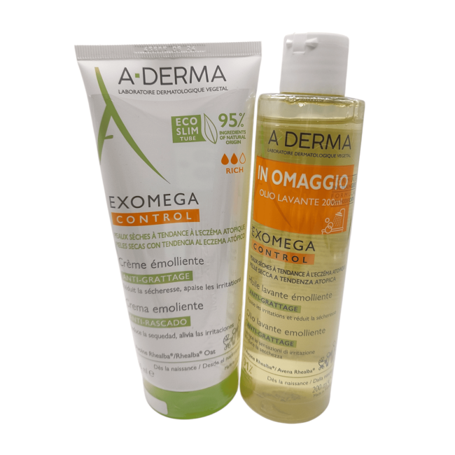 EXOMEGA CONTROL CREMA EMOLLLIENTE 200 ML + OLIO LAVANTE 200ML EXOMEGA CONTROL CREMA EMOLLLIENTE 200 ML + OLIO LAVANTE 200ML