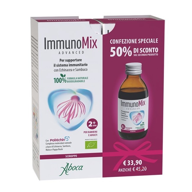IMMUNOMIX ADVANCED SCIROPPO CONFEZIONE SPECIALE 2 PEZZI IMMUNOMIX ADVANCED SCIROPPO CONFEZIONE SPECIALE 2 PEZZI