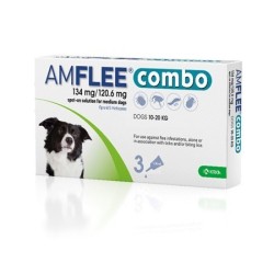 AMFLEE COMBO*spot-on soluz 3 pipette 1,34 ml 134 mg + 120,6mg cani da 10 a 20 Kg