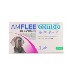 AMFLEE COMBO*spot-on soluz 3 pipette 4,02 ml 402 mg + 361,8mg cani   40 Kg