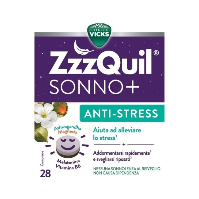 VICKS ZZZQUIL SONNO+ ANTISTRESS 28 CAPSULE VICKS ZZZQUIL SONNO+ ANTISTRESS 28 CAPSULE