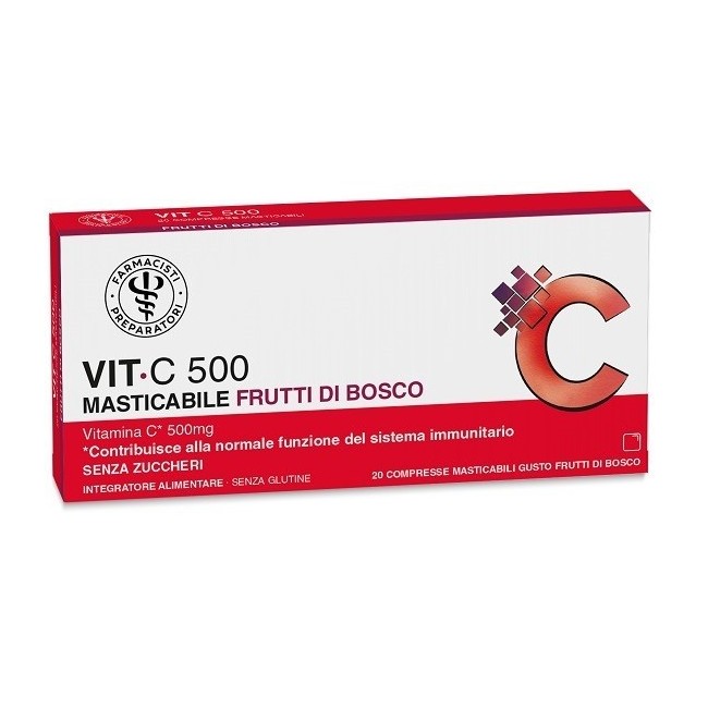 LFP VIT C 500 MASTICABILE FRUTTI ROSSI 20 COMPRESSE MASTICABILI DA 1,65 G