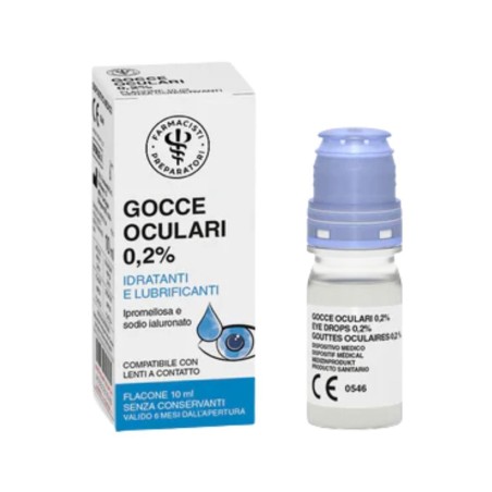 LFP GOCCE OCULARI STERILI A BASE DI IPROMELLOSA E SODIO IALURONATO POLIDOSE SENZA CONSERVANTI DA 10 ML
