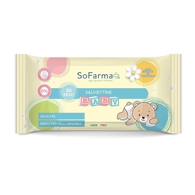 SALVIETTINE BABY CAMOMILLA 20 PEZZI SOFARMAPIU' SALVIETTINE BABY CAMOMILLA 20 PEZZI SOFARMAPIU'