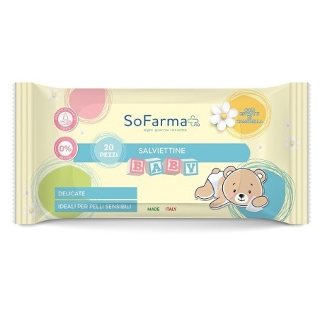 SALVIETTINE BABY CAMOMILLA 20 PEZZI SOFARMAPIU' SALVIETTINE BABY CAMOMILLA 20 PEZZI SOFARMAPIU'