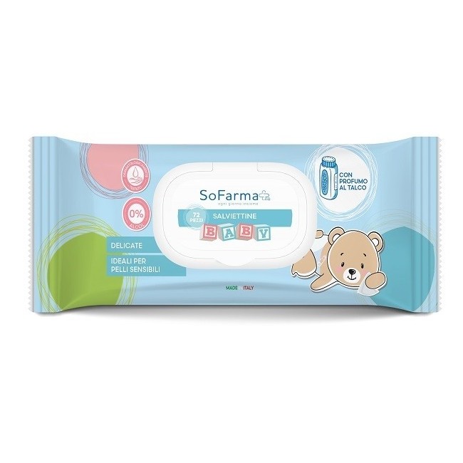SALVIETTINE BABY TALCO 72 PEZZI SOFARMAPIU' SALVIETTINE BABY TALCO 72 PEZZI SOFARMAPIU'