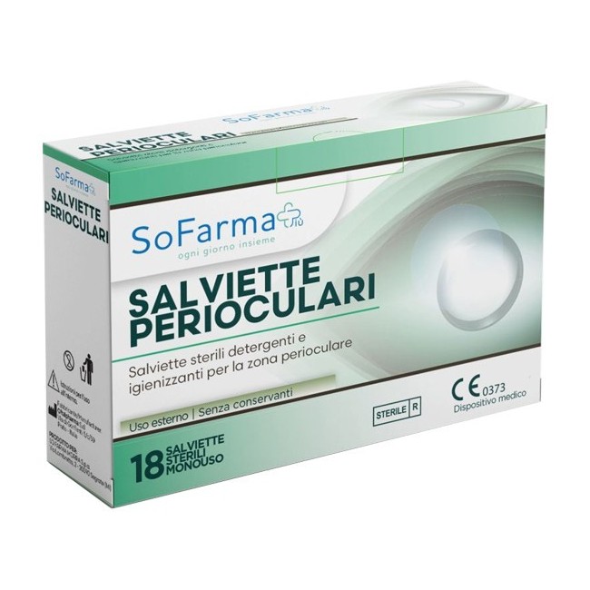 SALVIETTA PERIOCULARE 18 PEZZI SOFARMAPIU' SALVIETTA PERIOCULARE 18 PEZZI SOFARMAPIU'