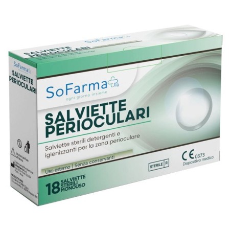 SALVIETTA PERIOCULARE 18 PEZZI SOFARMAPIU' SALVIETTA PERIOCULARE 18 PEZZI SOFARMAPIU'