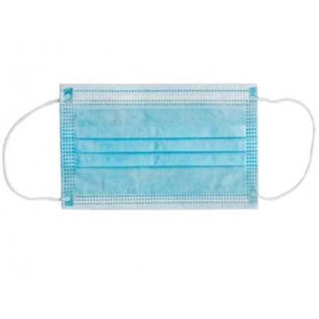 MASCHERINA CHIRURGICA FILTRANTE 98% 3 VELI TIPO IIR CON ELASTICI ADULTI AZZURRA 10 PEZZI MASCHERINA CHIRURGICA FILTRANTE 98% 3 VELI TIPO IIR CON ELASTICI ADULTI AZZURRA 10 PEZZI