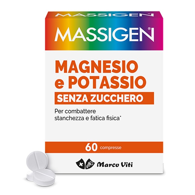 Massigen Magnesio Potassio Senza Zuccheri 60 Compresse Massigen Magnesio Potassio Senza Zuccheri 60 Compresse