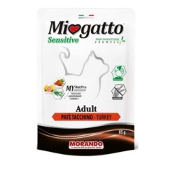 MIOGATTO SENSITIVE SINGLE ANIMAL PROTEIN FORMULA ADULT PATE'TACCHINO 85 G