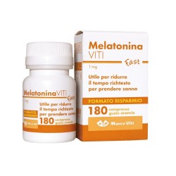 MELATONINA VITI 1 MG FAST 180 COMPRESSE DA 150 MG GUSTO ARANCIA SENZA GLUTINE SENZA LATTOSIO