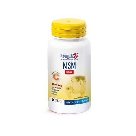 LONGLIFE MSM PLUS 60 TAVOLETTE RIVESTITE DA 1,85 G LONGLIFE MSM PLUS 60 TAVOLETTE RIVESTITE DA 1,85 G