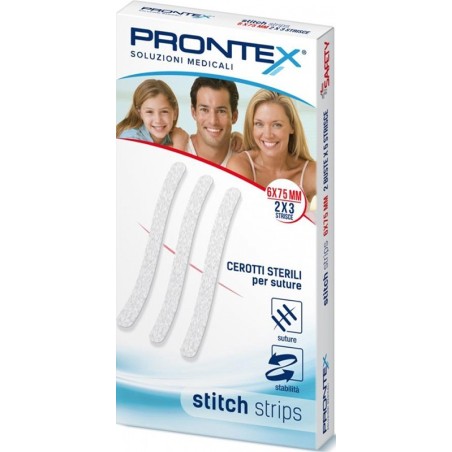 PRONTEX STITCH STRIPS 6X75 6PZ PRONTEX STITCH STRIPS 6X75 6PZ