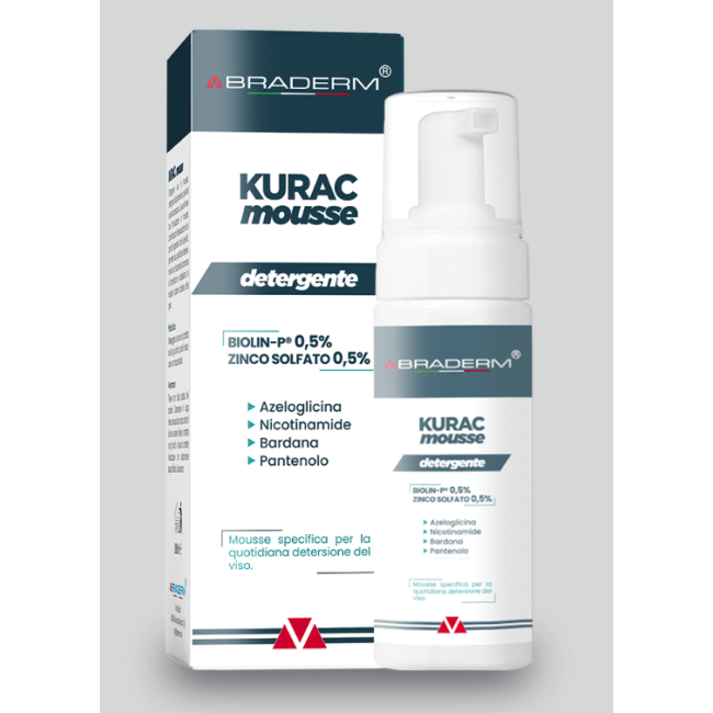 KURAC MOUSSE DETERGENTE VISO 100 ML BRADERM KURAC MOUSSE DETERGENTE VISO 100 ML BRADERM