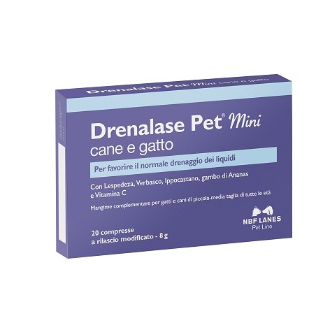 Drenalase Pet Mini Cane Gatto 20 Compresse