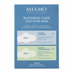 MIAMO HEALTY SKIN SYSTEM ACNEVER BLACKHEAD CLEAR DUO NOSE MASK STEP 1 CLEARING & PURIFYING 5 PEZZI 3 G + STEP 2 SOOTHING& PORE M