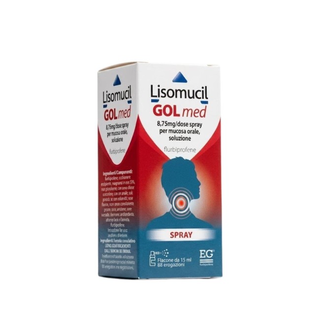 LISOMUCILGOLMED*spray mucosa orale 15 ml 84 erogazioni 8,75mg/dose LISOMUCILGOLMED*spray mucosa orale 15 ml 84 erogazioni 8,75mg/dose