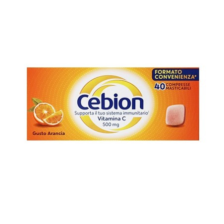 CEBION MASTICABILE ARANCIA 40 COMPRESSE CEBION MASTICABILE ARANCIA 40 COMPRESSE