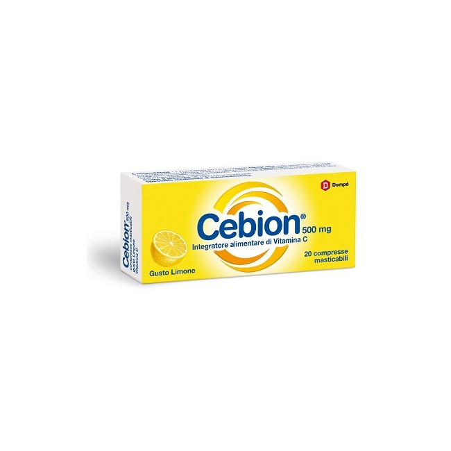Cebion Masticabile Limone Vitamina C 500 Mg 20 Compresse Cebion Masticabile Limone Vitamina C 500 Mg 20 Compresse