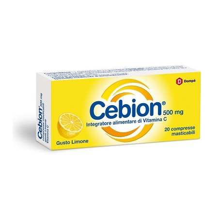 Cebion Masticabile Limone Vitamina C 500 Mg 20 Compresse