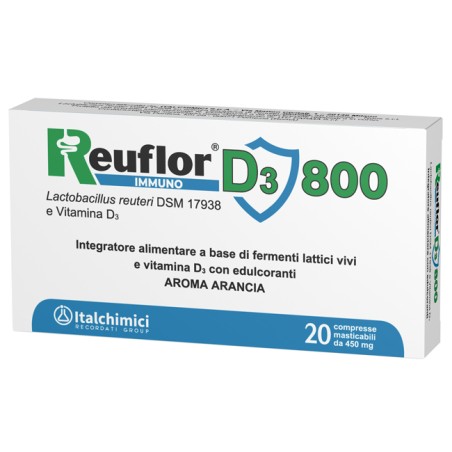 Reuflor D3 800 20 Compresse Masticabili Aroma Arancia