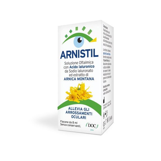 Arnistil Soluzione Oftalmica Acido Ialuronico 0,2% + Estratto Di Arnica Montana 0,1% Flacone 8 Ml Arnistil Soluzione Oftalmica Acido Ialuronico 0,2% + Estratto Di Arnica Montana 0,1% Flacone 8 Ml