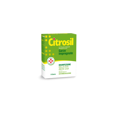 Citrosil Soluzione Cutanea 8 Garze 0,175% Citrosil Soluzione Cutanea 8 Garze 0,175%