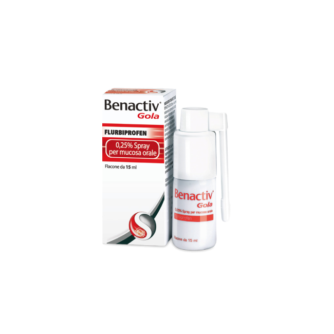 Benactiv Gola Spray Mucosa Soluzione Orale 15 Ml 0,25%