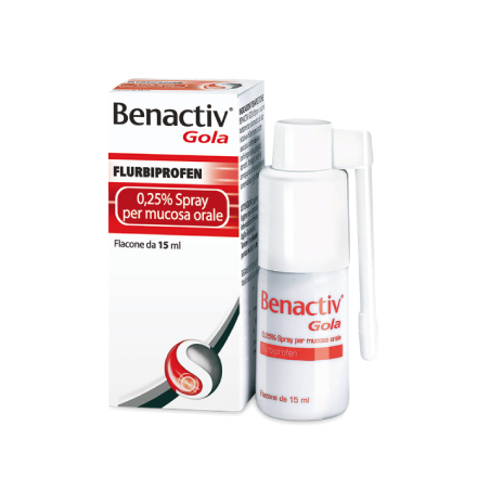 Benactiv Gola Spray Mucosa Soluzione Orale 15 Ml 0,25%